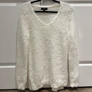 Rory Gilmore Fall Aesthetic White V-Neck Sweater